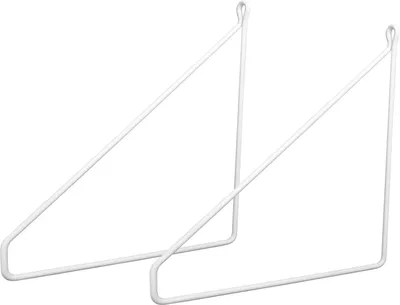 Immagine prodotto di Natural Goods Berlin Supporto per mensola PANKOW, supporto per mensola, supporto per mensola, mensola a muro, supporto a muro, bianco, per mensola da 250 mm, 2 pezzi