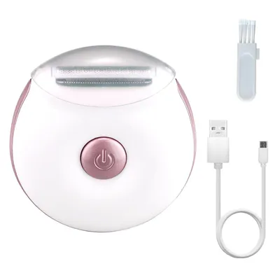 Produktbild von Damen-Elektrorasierer, Mini-Elektrorasierer für Damen, Trimmer für Intimbereich, Achseln, Gesicht, Beine, Bikinizone und Knie, rund, wiederaufladbar