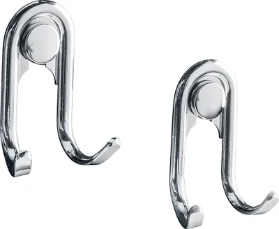 Produktbild von WENKO 2er Set Doppel Haken Wand Handtuch Halter Bad Küche WC Büro Aufhängung