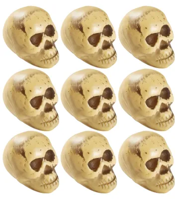 Produktbild von 9 Totenköpfe – Halloweendeko 5 cm