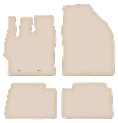 Produktbild von DURBAN Beige Velours-Fußmatten-Set für Mazda 2 Hybrid Schrägheck (2022-)