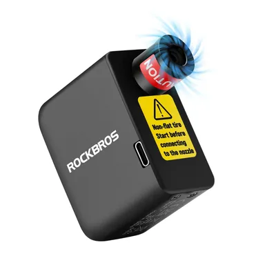 Produktbild von ROCKBROS MINI Elektrische Fahrradpumpe 300 mAh 100PSI VOLL Automatisch Presta&Schrader Pumpe