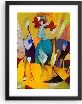 Produktbild von Gerahmtes Poster - Schwarzer Rahmen - Abstraktion modern - 30x40 cm - Wand Bild - Wanddeko - Wandbilder - Kunstposter - Wandposter - Bilderrahmen - Bilder - Kunstdruck - Wandbild - P2BPA30x40-3455