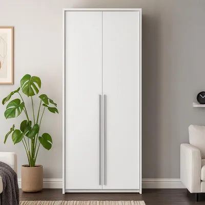 Produktbild von BEAUTYSOFA | Drehtürenschrank GIANA 100 cm Moderne Garderobenschrank mit 2 Türen, Weiß