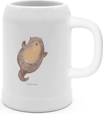 Produktbild von Mr. & Mrs. Panda Seidel Otter Umarmen - Weiß - Geschenk, Hallo, Krug, gut Gelaunt, Keramikkrug, Seeotter See, Humpen, Steinkrug, Optimistisch, Bierbecher, glücklich
