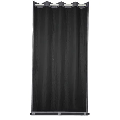 Produktbild von Topchances Outdoor Vorhänge Thermo-Außenvorhänge für den Winter,  Dicke Wasserdichte Winddichte Verdunkelung Gardinen für Veranda/Pergola/Cabana,Dunkelgrau,132x245cm