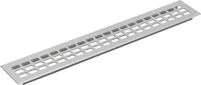 Produktbild von vasalat Lüftungsgitter Kühlschrank 1000x80 mm, einsteckbares Lüftungsblech - auch für Kleiderschränke & Türen, Aluminium natur eloxiert