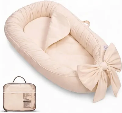 Produktbild von Babynest, 100 % Baumwolle, atmungsaktiv, für Neugeborene