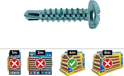 Image de Vis autotaraudeuse CELO 5,5 x 25 mm 25 mm 250 pièces Galvanisé