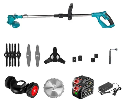 Produktbild von Rasenmäher, klappbarer Griff, kabelloser Betrieb, 2X Batterie Set