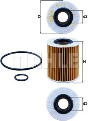 Produktbild von Ölfilter KNECHT OX 413D1 Filtereinsatz für TOYOTA AURIS (NRE15, ZZE15, ADE15, ZRE15, NDE15) AVENSIS Station Wagon (ZRT27, ADT27) AVENSIS Kombi (T25)