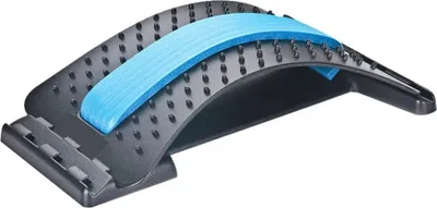 Produktbild von Rückenstrecker Blau mit Massage-Noppen – Ergonomischer Rücken-Dehner zur Entspannung & Lockerung der Rückenmuskulatur | Leicht, tragbar & vielseitig einsetzbar