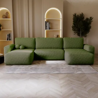 Produktbild von FurMeb24 ECKSOFA FADO U mit Schlaffunktion und bettkasten 374 x 94 x 177 cm Quelle 38