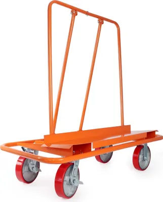 Produktbild von Wiltec Plattenkarren bis 1500 kg, Plattentransportwagen 120 x 59 x 110 cm aus Stahl, Plattenwagen zum Transport von Trockenbauwänden, Holz- und Gipskartonplatten, Fenstern u.v.m.