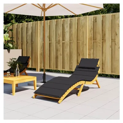 Produktbild von Auflage für Sonnenliegen, Liegestühle und Gartenmöbel, Schwarz 186x58x3 cm aus Oxford-Gewebe