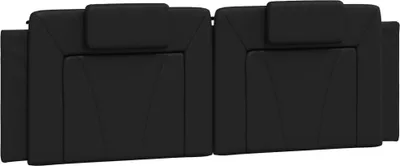 Image de vidaXL Coussin de tête de lit "Viana" noir 160 cm similicuir
