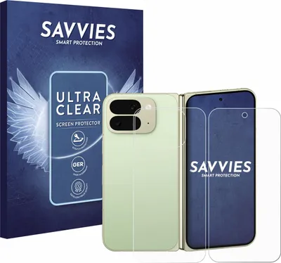 Produktbild von 18x Für Google Pixel 10 Pro Fold (Display+Rückseite) Schutzfolie Savvies Displayschutz Display Schutz Folie Klar Transparent