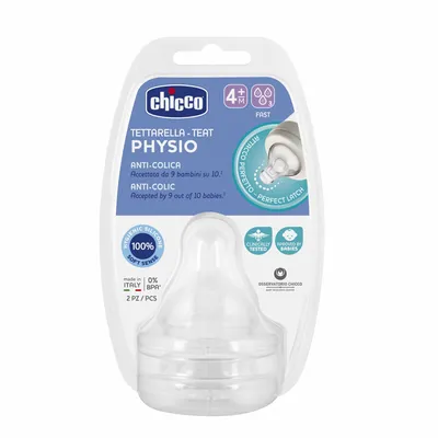 Obrázok produktu pre Chicco 00020335000000, Ortodontické, Stredný prietok, Antikolikový ventil, 2 kusov