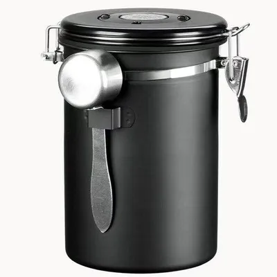 Produktbild von Bewahrcontainer für Kaffeebohnen, luftdichte Container für Kaffee, Stahltank, bewahrcontainer mit Einwegventil.