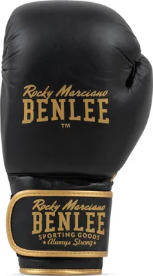 Obrázok produktu pre Kožené boxerské rukavice BASHER Black/Gold 18 oz BENLEE