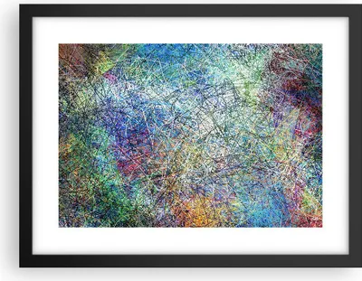 Produktbild von Gerahmtes Poster - Schwarzer Rahmen - Abstraktion modern - 40x30 cm - Wand Bild - Wanddeko - Wandbilder - Kunstposter - Wandposter - Bilderrahmen - Bilder - Kunstdruck - Wandbild - P2BAA40x30-3668