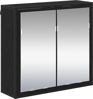 Immagine prodotto di Scaffale da parete con lo scaffale Rovere Nero 65 x 20 x 60 cm