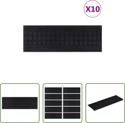 Image de The Living Store Tapis de marche 10 pcs. 25x75 cm caoutchouc