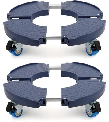 Produktbild von Pflanzenroller Rund Ø 40-54cm Tragkraft 200kg Blau 2er Set