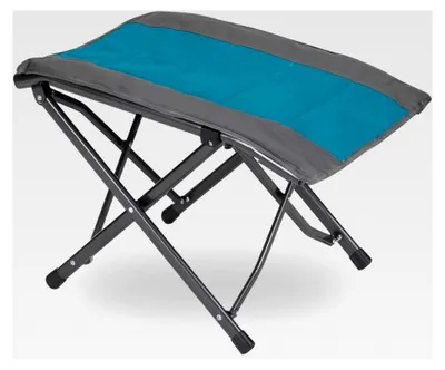 Produktbild von Faltbare Beinauflage | Klapphocker für Camping und Outdoor, belastbar bis 120 kg | Klappbarer Campinghocker mit Tragetasche | Zubehör für Campingmöbel