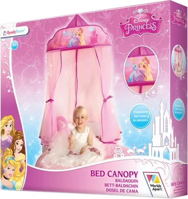 Produktbild von Disney Princess Bed Canopy Betthimmel Baldachin pink rosa Kinderbett Prinzessin Dekoration Moskitonetz