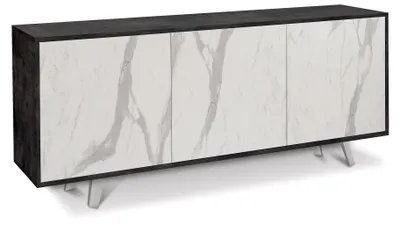 Immagine prodotto di Mobile 3 Ante 177x74x41 cm Ossido Nero/Marmo Calacatta