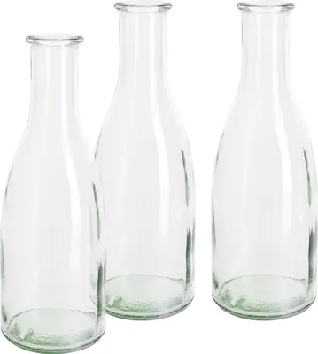 Produktbild von VBS Flaschenvasen, 3er-Set, H 18 cm, ca. 300 ml