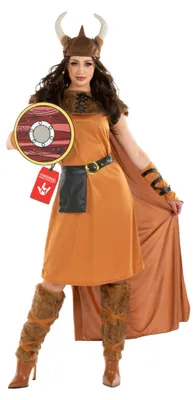 Produktbild von Fun Shack Kostüm Wikingerin für Damen, Perfekt für Karneval und Fasching, Authentisches Design, L