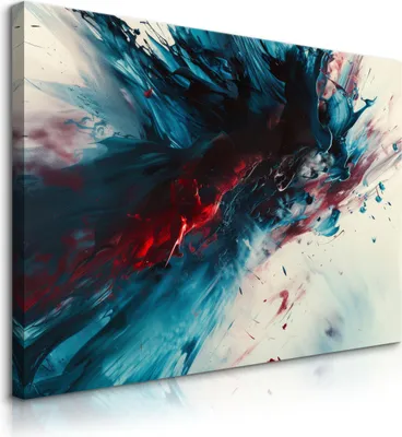 Produktbild von Muralo Leinwandbild Canvas für Wohnzimmer BUNTE ABSTRAKTION Moderne Muster 3D Br. 70cm x Hö. 50cm
