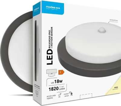 Obrázok produktu pre Modee LED stropné svietidlo IP65 + PIR