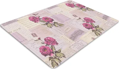 Produktbild von Stuhlunterlage Bürostuhlunterlage 120 cm x 90 cm Bodenmatte Bürostuhlunterlage - Papier und Pfingstrosen
