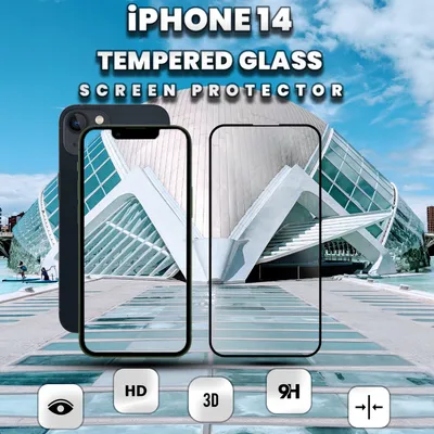 Produktbild von iPhone 14 – gehärtetes Glas 9H – 3D-Displayschutz in Superqualität