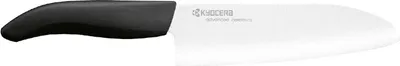 Produktbild von Kyocera GEN Serie, Keramik-Santoku Messer, Klingenlänge 16 cm, schwarzer Griff, 28,8 x 4,8 x 1,9 cm