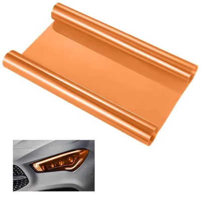 Produktbild von Scheinwerfer Folie Orange 30 x 120cm PVC Hitzebeständig Selbstklebend Tönungsfolie