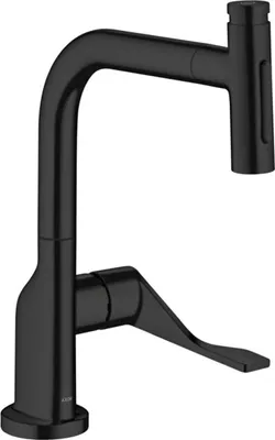 Produktbild von AXOR Citterio Einhebel-Küchenmischer Select 230 2jet mit Ausziehbrause und sBox Mattschwarz, 39862670