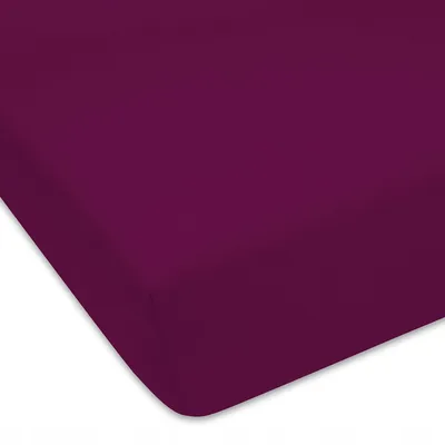 Produktbild von Designpremium Jersey Spannbettlaken Baumwolle 140x200 cm Lila