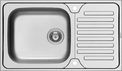 Immagine prodotto di Lavello da cucina 86x50 cm, lavello da incasso Dorian, mobile da 50 cm, piano di sgocciolamento