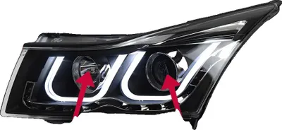 Zdjęcie produktu dla Zespół reflektorów LED Chevrolet Cruze, wysokiej jakości 12V, energooszczędna konstrukcja, zestaw LED w zestawie