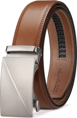 Produktbild von Herren Ledergürtel Ratsche Automatikschließe Business Anzug Gürtel 35mm