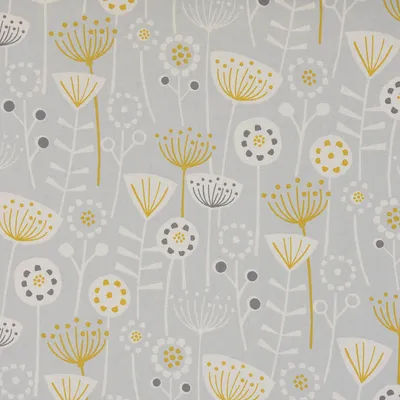 Produktbild von Dekostoff Meterware Fryett`s Englischer Baumwollstoff Blumen grau