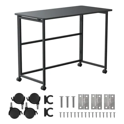 Produktbild von Maclean Klapptisch schwarz mobil Platte 100x50cm max. 50kg MC-1250 B