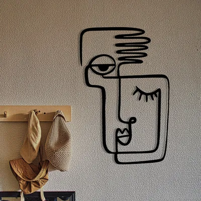 Obrázek produktu pro Wallity, Dekorativní držák na hůlku z kovu, Cara mia, Schwarz, 100 % METALL, 36 x 55 cm