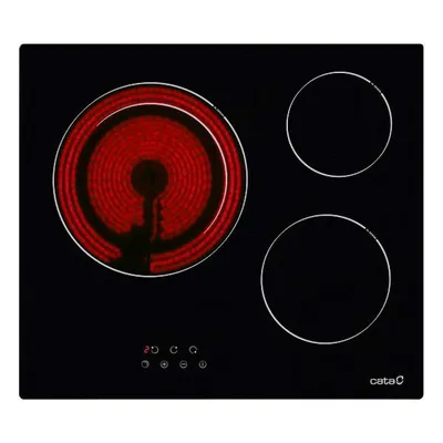 Produktbild von CATA TD 6003, Schwarz, Integriert, 59 cm, Keramik, 3 Zone(n), 3 Zone(n)