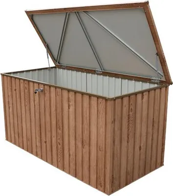 Produktbild von DURAMAX Garten-Aufbewahrungsbox 195 x 91 x 94 cm, 1450 l, Nachbildung Eiche DURAMAX 71245