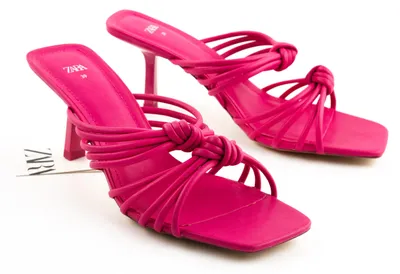 Produktbild von Zara Damen Schuhe Stiletto Absatz Flip-Flops rosa 39